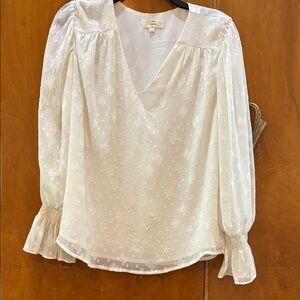 Entro White Textured Blouse